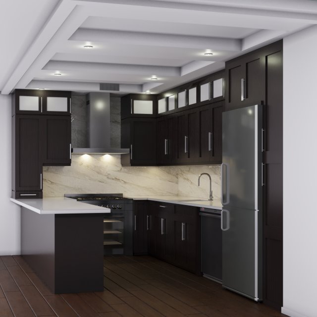kitchen Model 3D .c4d .max .obj .3ds .fbx .stl .blend