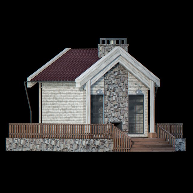 cottage 3D 模型 .c4d .max .obj .3ds .fbx .stl .blend 