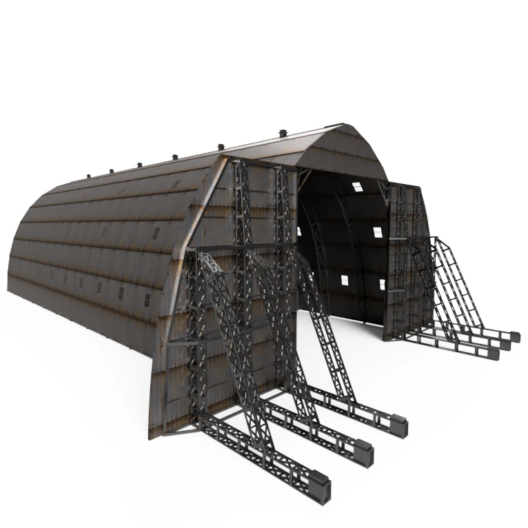 hangar 3D Model .c4d .max .obj .3ds .fbx .stl .blend 