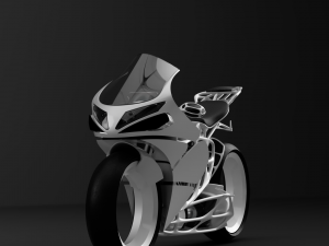 electric motorcycle concept 3D 模型