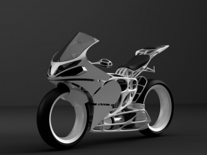 electric motorcycle concept 3D 模型