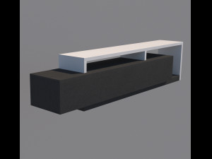 loft tv stand 3D 模型