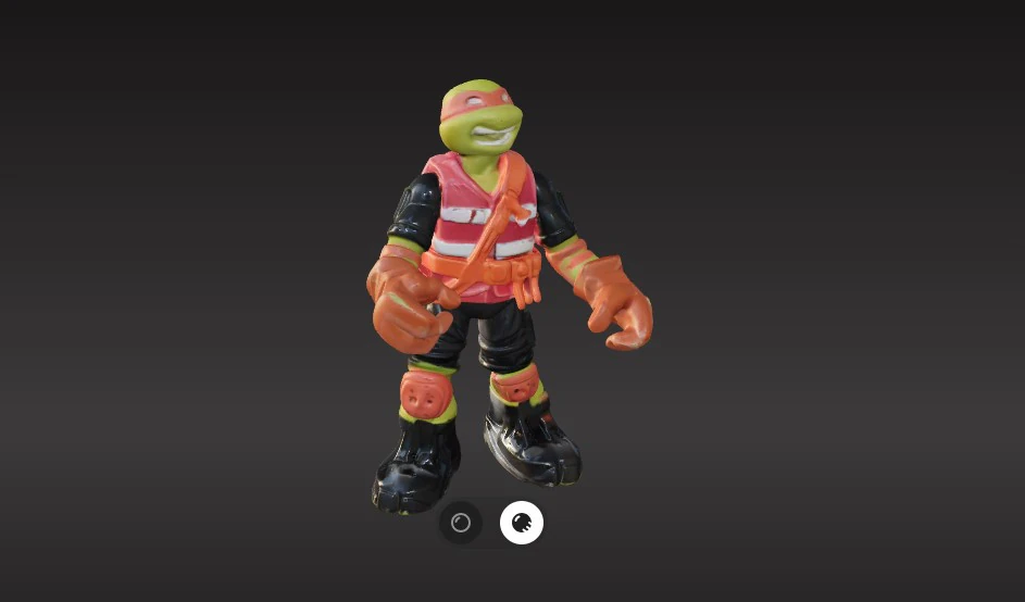 TMNT Ooze Chuckin Mikey - Teenage Mutant Ninja Turtles Nickelodeon PBR Textured 3D Model .c4d .max .obj .3ds .fbx .stl .blend