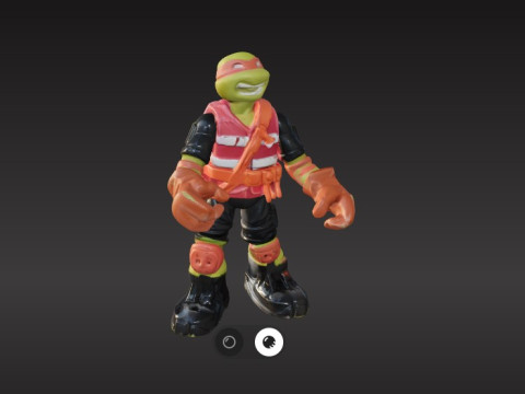 TMNT Ooze Chuckin Mikey - Teenage Mutant Ninja Turtles Nickelodeon PBR Textured 3D Модель
