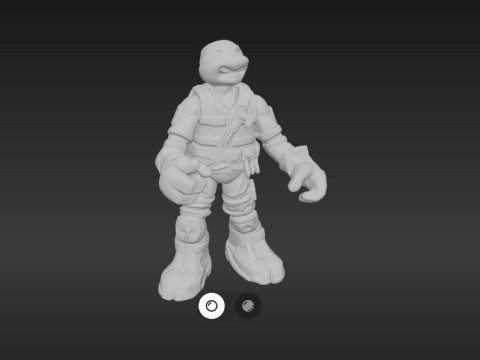 TMNT Ooze Chuckin Mikey - Teenage Mutant Ninja Turtles Nickelodeon PBR Textured 3D Model