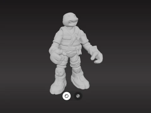 TMNT Ooze Chuckin Mikey - Teenage Mutant Ninja Turtles Nickelodeon PBR Textured 3D Model