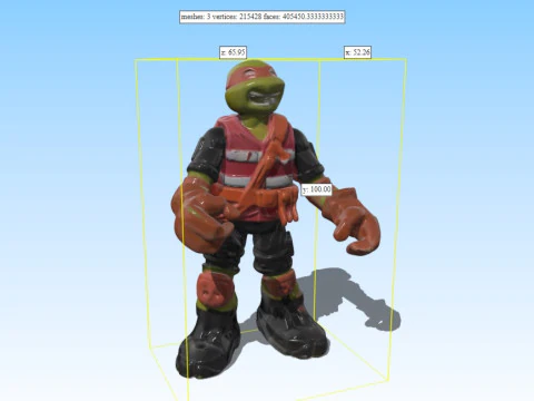 TMNT Ooze Chuckin Mikey - Teenage Mutant Ninja Turtles Nickelodeon PBR Textured 3D Model