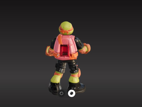 TMNT Ooze Chuckin Mikey - Teenage Mutant Ninja Turtles Nickelodeon PBR Textured 3D Model