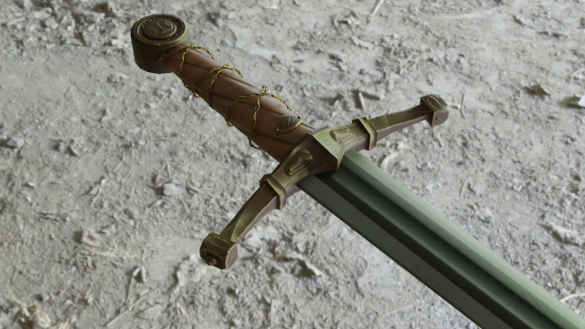 longsword medieval type xvia - low poly model 3D 模型 .c4d .max .obj .3ds .fbx .stl .blend 