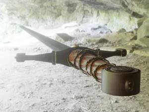 longsword medieval type xvia - low poly model 3D Model