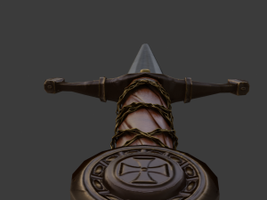 longsword medieval type xvia - low poly model 3D 模型