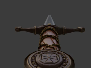 longsword medieval type xvia - low poly model 3D Model