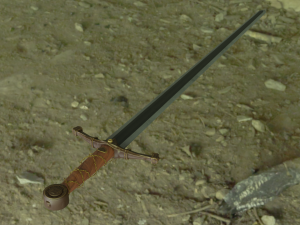 longsword medieval type xvia - low poly model 3D 模型