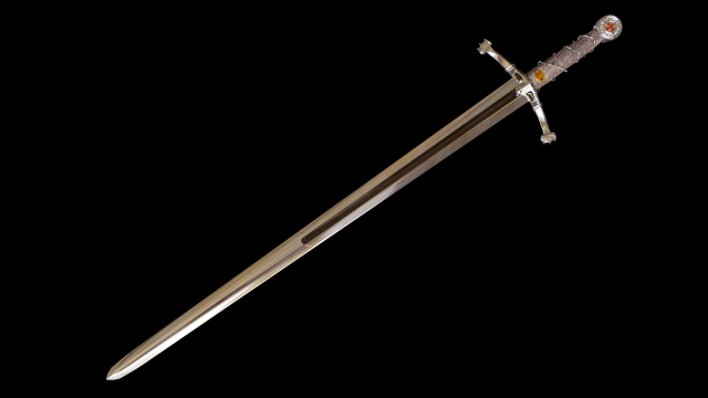 longsword medieval type xvia 3D Model .c4d .max .obj .3ds .fbx .stl .blend 