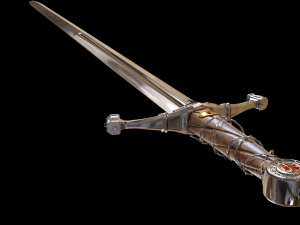 longsword medieval type xvia 3D Model