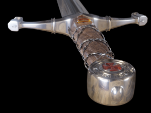 longsword medieval type xvia 3D Model