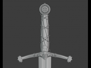 longsword medieval type xvia 3D Model