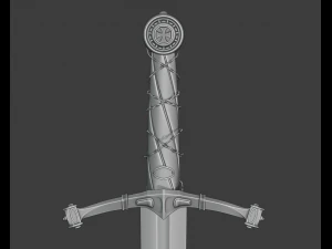 longsword medieval type xvia 3D Model