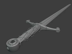 longsword medieval type xvia 3D Model