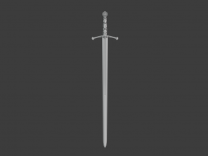 longsword medieval type xvia 3D Model