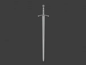 longsword medieval type xvia 3D Model