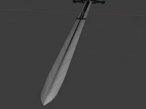 longsword medieval type xvia 3D Model