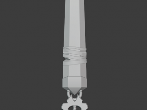 longsword medieval type xvia 3D Model