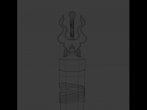 longsword medieval type xvia 3D Model
