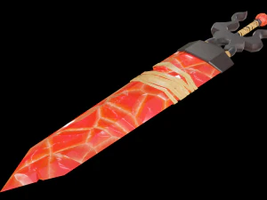 gran espada de cristal Modelo 3D