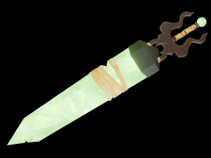 crystal greatsword 3D Model