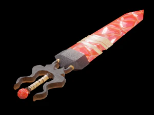 crystal greatsword 3D Model