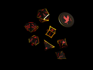 rpg polyhedral vampire dice set - vampire blood pact dice 3D 打印模型