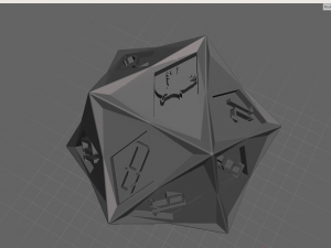 rpg polyhedral vampire dice set - vampire blood pact dice 3D 打印模型