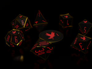rpg polyhedral vampire dice set - vampire blood pact dice 3D 打印模型