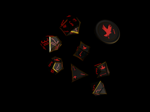 rpg polyhedral vampire dice set - vampire blood pact dice 3D 打印模型