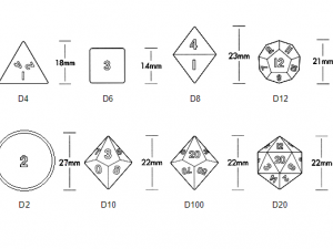rpg polyhedral vampire dice set - vampire blood pact dice 3D 打印模型