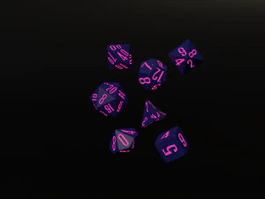 rpg polyhedral dice set wood carved style 3D Print Model