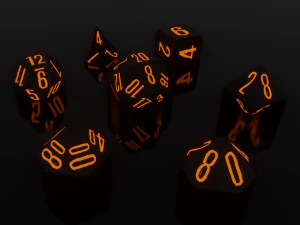 rpg polyhedral dice set wood carved style 3D Print Model