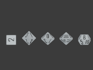 rpg polyhedral dice set wood carved style 3D Принт Модель