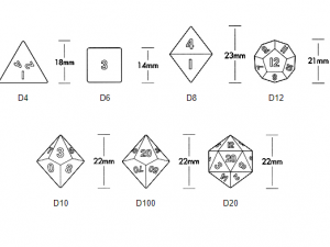 rpg polyhedral dice set wood carved style 3D Принт Модель