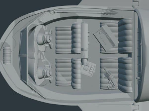 toon aircraft - airship 3D Model