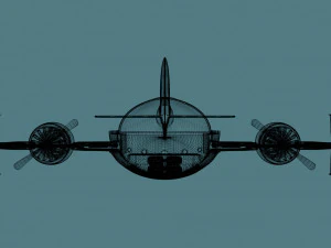 toon aircraft - airship 3D Model