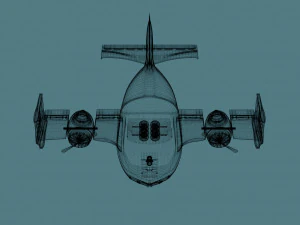 toon aircraft - airship 3D Model