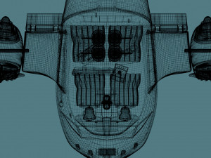 toon aircraft - airship 3D Модель