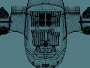 toon aircraft - airship 3D Model