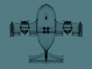 toon aircraft - airship 3D Модель
