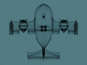 toon aircraft - airship 3D Model