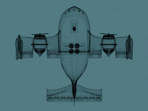 toon aircraft - airship 3D Model