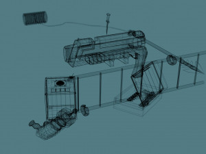 toon aircraft - airship 3D Модель