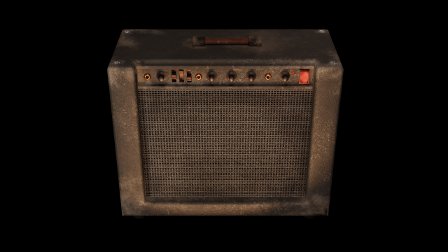 Guitar Amp - Unbranded Model 3D .c4d .max .obj .3ds .fbx .stl .blend 